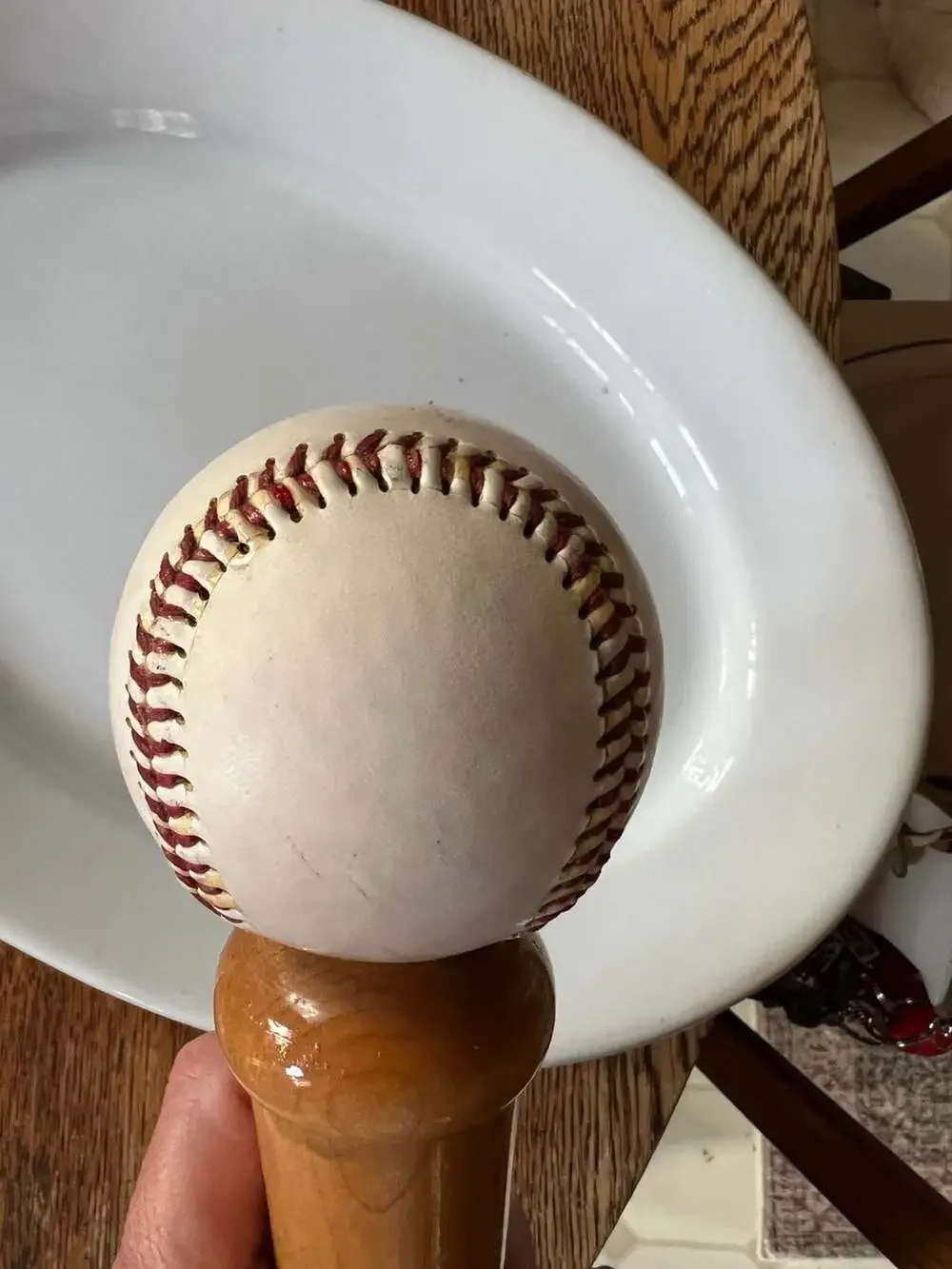 Miller Lite wood baseball